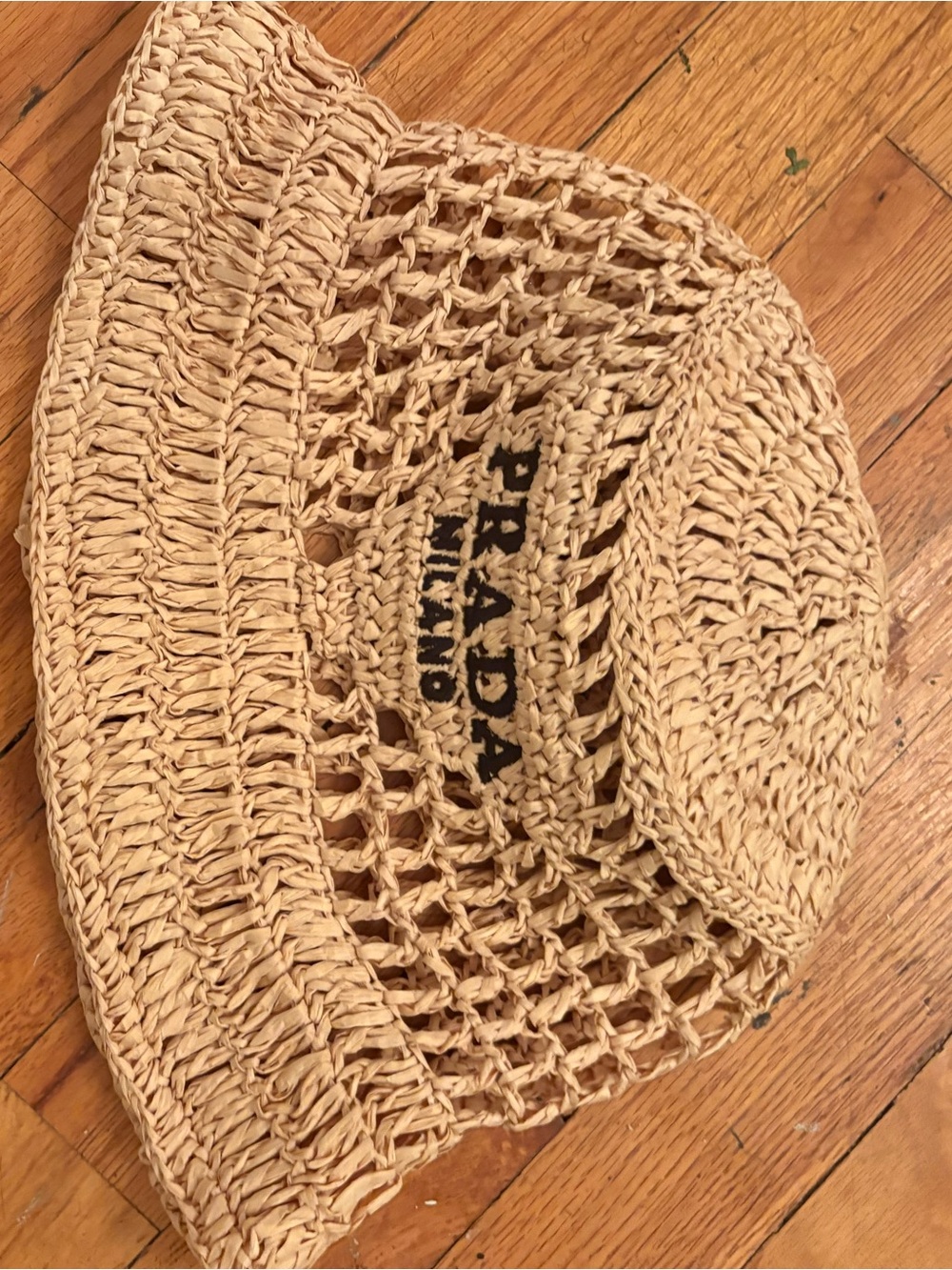 Woven Straw Raffia Bucket Hat - Natural - Picture 3 of 5